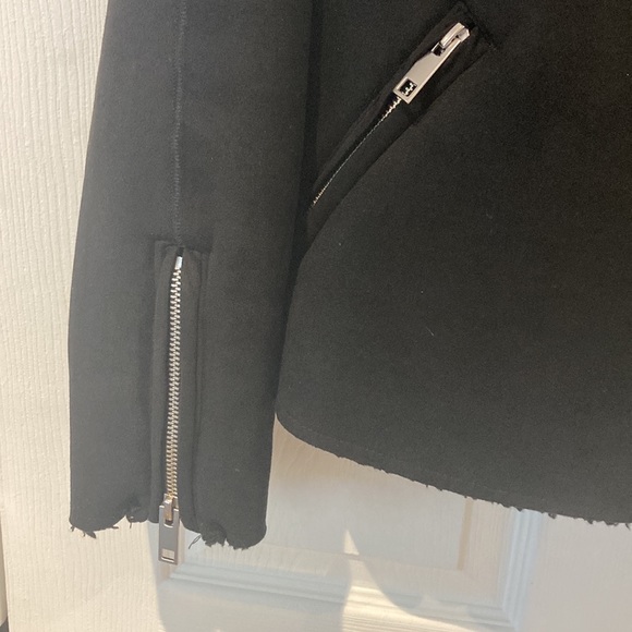 Black fleece motor jacket - Picture 2 of 4